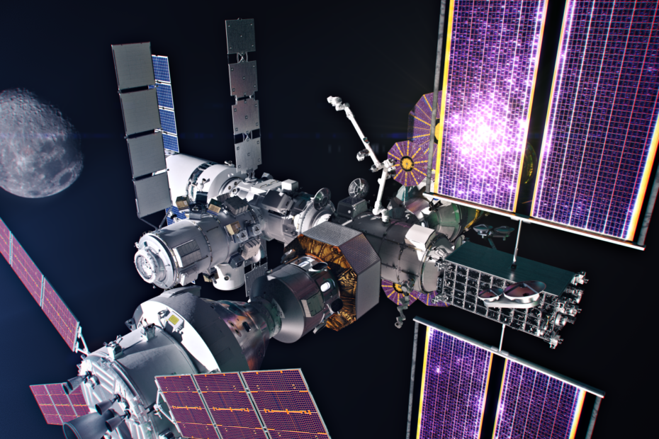 Rymdstationen Gateway. Bild: NASA
